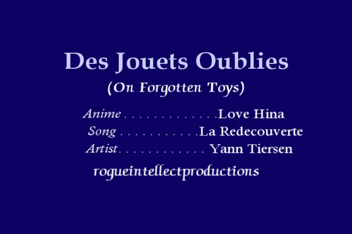 Des Jouets Oublies (On Forgotten Toys)