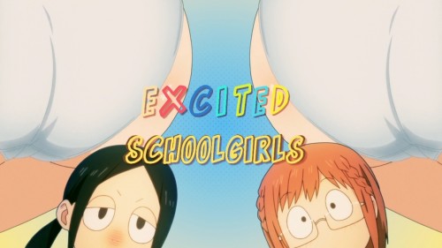 Excited schoolgirls