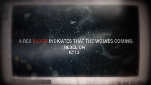 A red blood indicates that the wolves coming